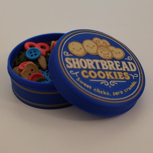 3D Printed Sewing Kit Shortbread Tin Clicker Fidget