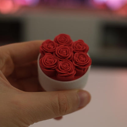 3D Printed Mini Rose Box Clicker Keychain