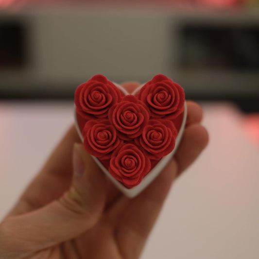 3D Printed Mini Rose Box Clicker Keychain