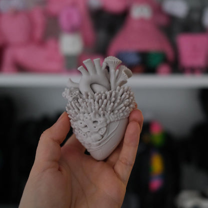 3D Printed Anatomical Coral Reef Heart Sculpture
