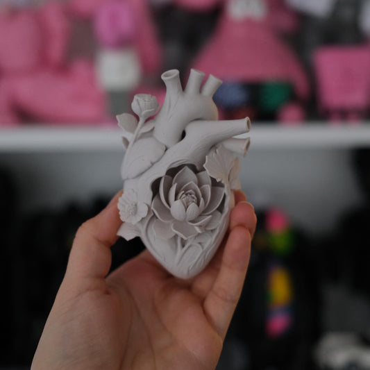3D Printed Lotus Heart Sculpture