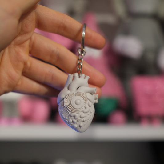 Cellular Love Heart Keychain