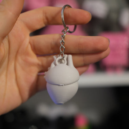Cellular Love Heart Keychain