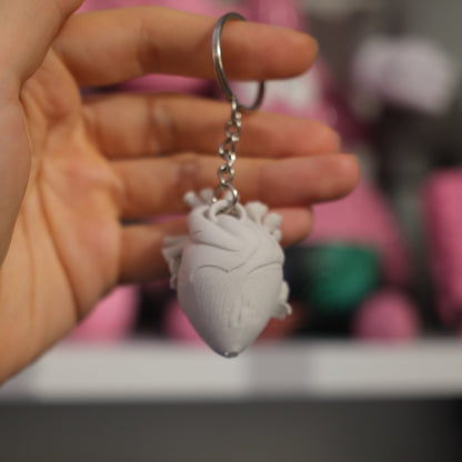 Lotus Bloom Heart Keychain