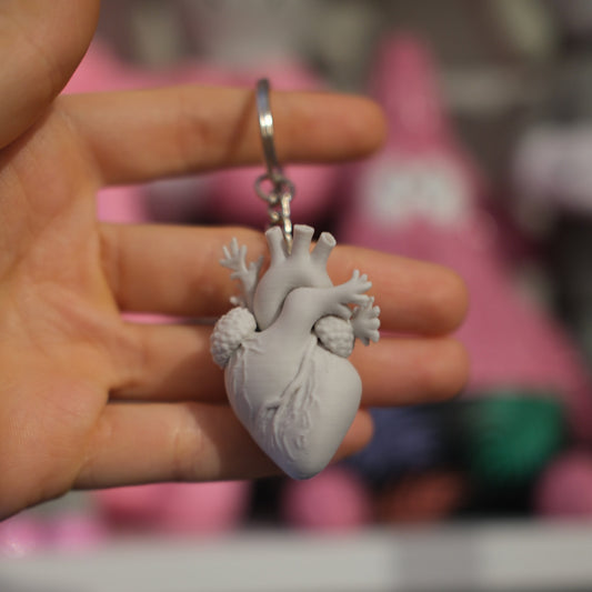 Coral Reef Heart Keychain