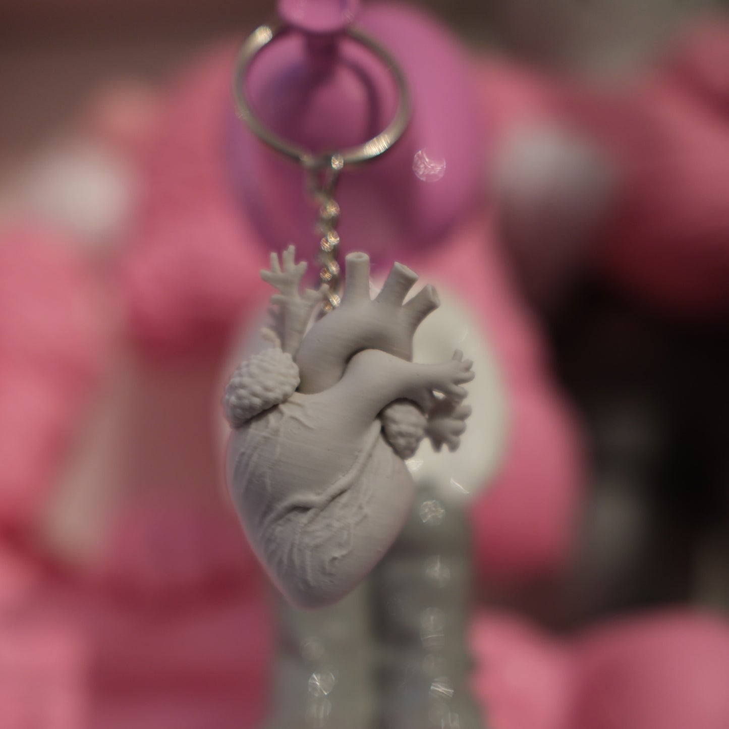 Coral Reef Heart Keychain