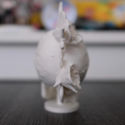 Floral Skull Sculpture