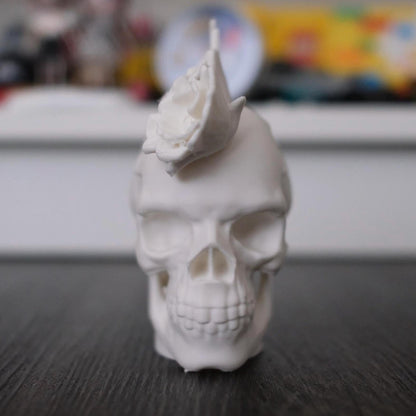 Floral Skull Sculpture