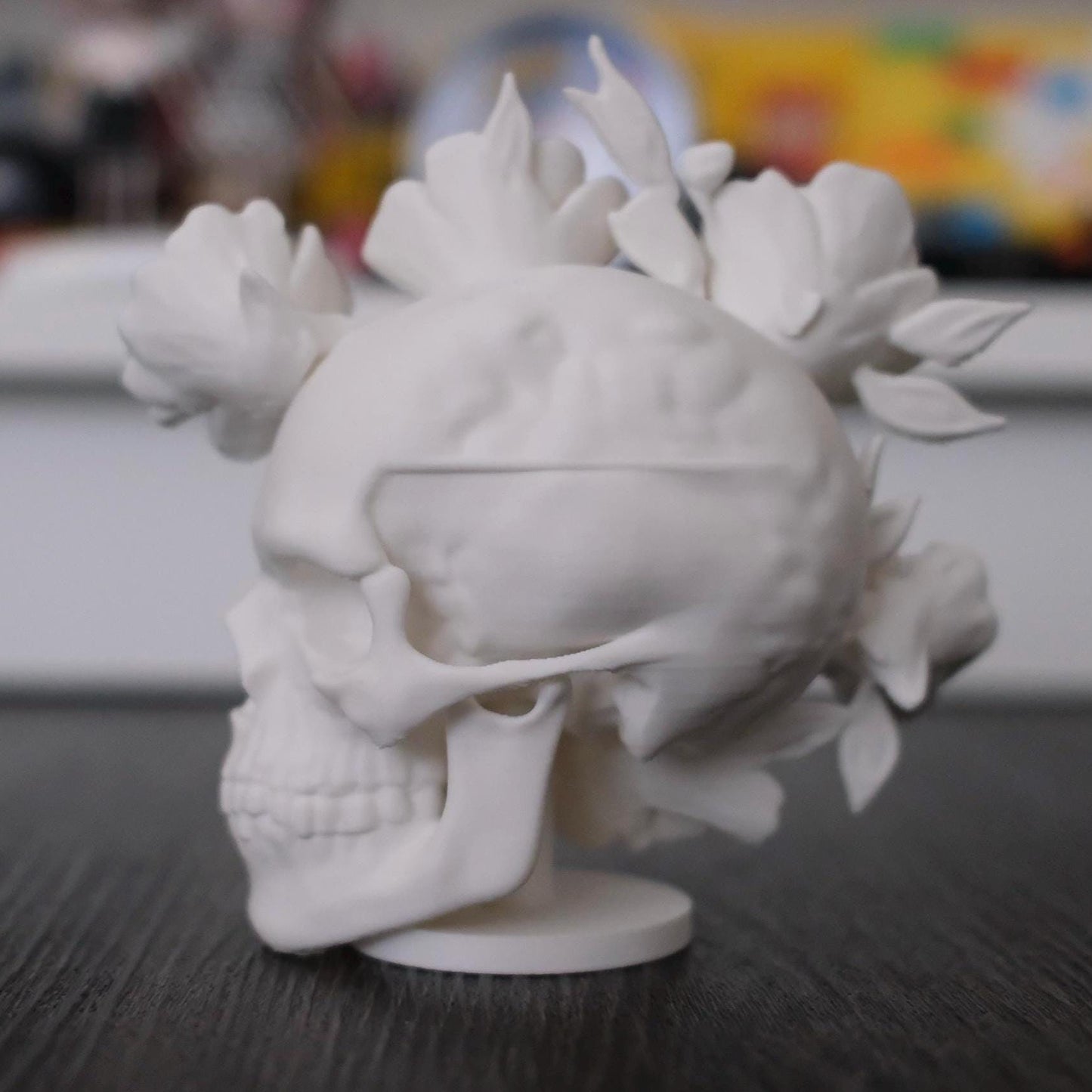 Floral Skull Sculpture