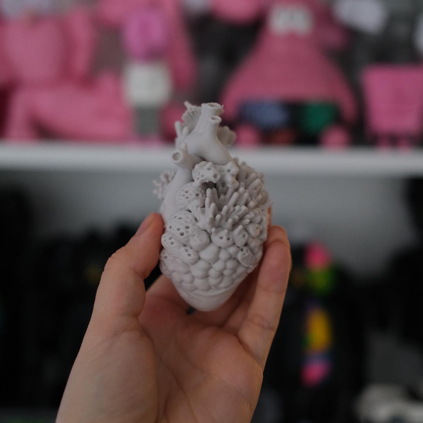3D Printed Anatomical Coral Reef Heart Sculpture