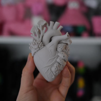 3D Printed Anatomical Coral Reef Heart Sculpture